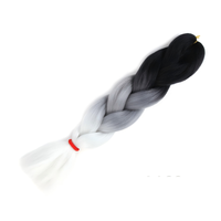 Dreadlocks tricolores 100g, perruque J pour femme, cheveux tressés jacquard, fibre à changement progressif, tresse jumbo, queue de cheval longue, utilisable au quotidien