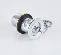 Accessoires de salle de bain G1-1/4 "Pull-Lift Navire Sink Plug Drain Basin Waste avec trou de trop-plein