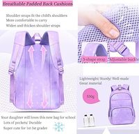 Sac à dos scolaire à la mode avec boîte à lunch pour les adolescents des écoles primaires et secondaires, garçons et filles