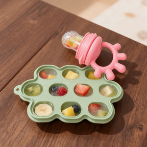 Adorable Mordedor de Silicona con Diseño de Dibujos Animados para Bebés, para una Alimentación sin Desorden con Alimentos Frescos - Product Image 1