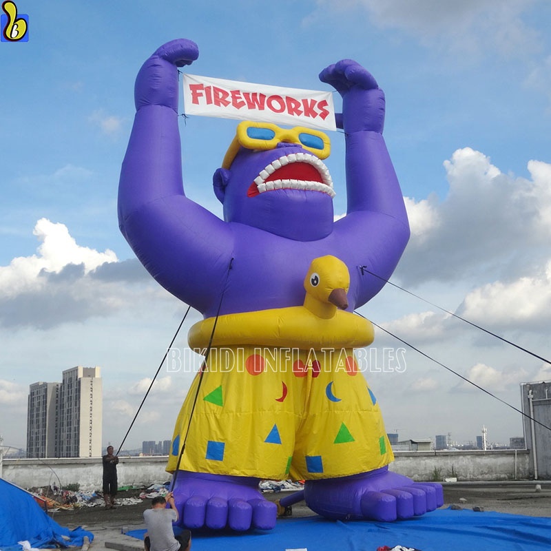 Надувная Горилла King Kong, надувные подвижные мультипликации K2030-2