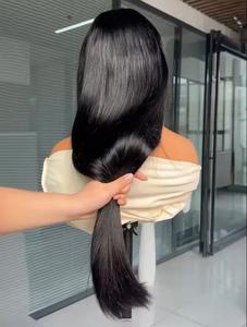 Pelucas <span class=keywords><strong>de</strong></span> <span class=keywords><strong>Cabello</strong></span> Humano <span class=keywords><strong>de</strong></span> 40 Pulgadas, Listas para Usar, Sin Pegamento, 5x5, Pre-Cortadas, Pelucas <span class=keywords><strong>de</strong></span> <span class=keywords><strong>Cabello</strong></span> Humano con Frente <span class=keywords><strong>de</strong></span> Encaje 13x6, Onduladas, para <span class=keywords><strong>Mujer</strong></span> - Product Image 3