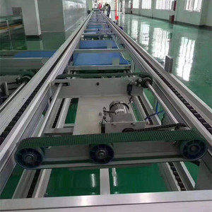 ระบบสายพานลำเลียงพาเลท,สายพานลำเลียงลูกกลิ้งมอเตอร์ไฟฟ้าสายการประกอบรถจักรยานยนต์สายพานลำเลียงโซ่ไม้ระแนง - Product Image 1