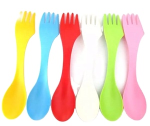 Échantillon gratuit, couteau, fourchette et cuillère multifonctionnels, portables, pour le camping, les voyages, 3 en 1, ensembles de couverts de haute qualité - Product Image 2