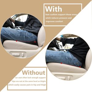Coussin de siège de voiture en mousse à mémoire de forme, support lombaire, rehausseur de hauteur, noir, respirant, rectangulaire, pour conducteur et siège arrière - Product Image 3