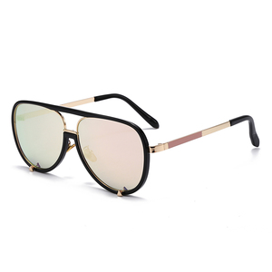 Vente en gros de lunettes de soleil unisexes de style aviateur personnalisées avec logo PC UV400, modèle 2504, fabriquées en Chine, 10 couleurs - Product Image 3