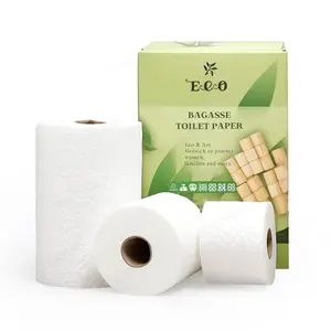 Gloednieuwe Eco-Vriendelijke Bamboe Toiletpapier Toiletpapier Bulk Bagasse Toiletpapier
