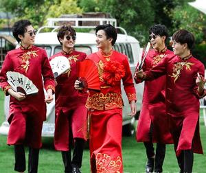 Vêtements traditionnels chinois Ecoparty pour hommes Cheongsams Hanfu Long manteau Robes Kung Fu taoïste uniforme Tang vestes <span class=keywords><strong>Costume</strong></span> - Product Image 3