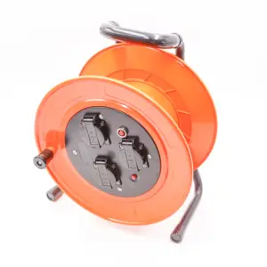 Electrical Goods European Heat Resistant 3 Cord IP44 Power Plug Power Extension Cord Cable Reel-RDEL