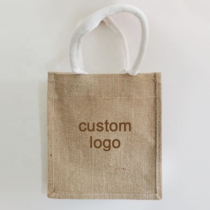 Borse in juta personalizzate eco-friendly stile pieghevole Logo personalizzato in tela naturale riutilizzabile spiaggia Shopping all'ingrosso simpatybag regali - Product Image 5