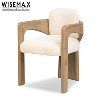 WISEMAX FURNITURE - Mobilier d'hôtel de style médiéval - Fauteuil de loisirs en bois massif - Siège confortable design - Chaise de salle à manger pour restaurant