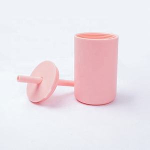 Nouveau design personnalisé anti-déversement non toxique sans Bpa doux minuscule eau potable tasse de miel enfants enfants silicone bébé paille tasse à bec - Product Image 5