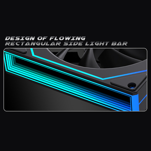 Lovingocool RGB Hot Bán Đen Khung Pwm CPU Làm Mát Nhiệt Độ Thông Minh Điều Khiển Máy Tính Bộ Vi Xử Lý 120Mm Trường Hợp Fan - Product Image 3