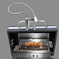 Lampe BBQ Type-C alimentée par batterie rechargeable, flexible, en métal, col de cygne, COB LED, base magnétique, pince à vis, charbon de bois, barbecue de camping