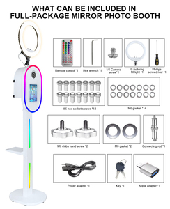 จัดส่งฟรีจากคลังสินค้าในสหรัฐอเมริกา จัดส่งรวดเร็ว บูธถ่ายภาพสำหรับ <span class=keywords><strong>iPad</strong></span> <span class=keywords><strong>Pro</strong></span> และ <span class=keywords><strong>iPad</strong></span> Air บูธถ่ายภาพโลหะพร้อมไฟแฟลชและร่ม - Product Image 5