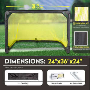But de football pop-up pour enfants - Équipement <span class=keywords><strong>d</strong></span>'entraînement de football léger et portable, filet de but en PVC pliable automatique avec sac de transport - Product Image 2