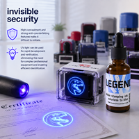 Encre de recharge invisible photosensible UV de sécurité, non visible sous la lumière naturelle, pour le tamponnage de bons de papier et de certificats