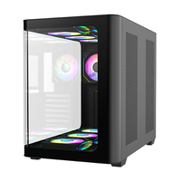 Boîtier ATX AntarcChill Factory OEM avec panneau en verre trempé incurvé, boîtier de jeu pour ordinateur de bureau de taille moyenne, boîtier PC, cabinet CPU