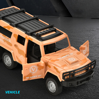 Voitures miniatures à inertie solides pour enfants, véhicules militaires à friction avec portes ouvrantes