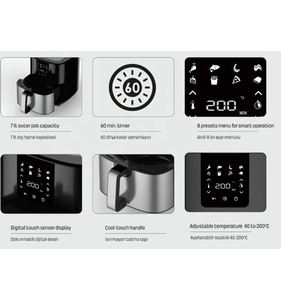 Nouvelle Friteuse à Air Chaud Grande Capacité Argentée de Haute Qualité, Meilleure Vente - Product Image 3