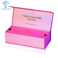 Boîte d'emballage personnalisée pour cils magnétiques en vison rose de luxe, 25 mm, en vrac, avec strass