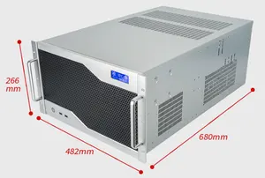 6U 19inch Industrial Server Cases With LCD For EATX MB 240 360 Water Cooler For 4090