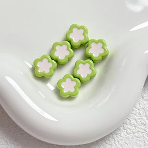 Perles d'espacement florales vives tendance INS, mignonnes et décontractées, pour la création de bijoux faits main, matériau brut, cadeau - Product Image 6