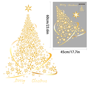 Miếng dán trang trí Giáng sinh PVC tự làm, dán tường, cửa, trưng bày, dán kính - Product Image 5