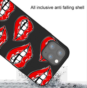 Étuis de téléphone portable en silicone TPU avec impression UV pour <span class=keywords><strong>iPhone</strong></span> 11/<span class=keywords><strong>12</strong></span>/13/14/15 Pro Max, motif « Kiss <span class=keywords><strong>Me</strong></span> Lips » - Product Image 5