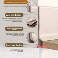 Nouvelle Plinthe en Alliage d'Aluminium Épaissie Effet Crème, Sans Perçage, Auto-adhésive, Étanche, Finition Mate pour Appartement
