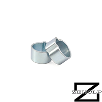 Collier de serrage simple en acier au carbone zingué, type à sertir progressif, robuste, pour tuyau, tube, automobile, soufflet de cardan, conduite de carburant