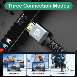 Câble <span class=keywords><strong>HDMI</strong></span> 2.1 8K 48 Gbps 8K 60 Hz 4K 120 Hz <span class=keywords><strong>HDMI</strong></span> vers <span class=keywords><strong>HDMI</strong></span> pour HDTV PC Ordinateur portable Projecteur PS5 Moniteur TV BOX - Product Image 5