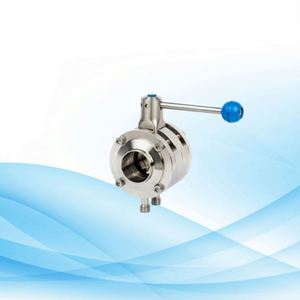 Vanne papillon manuelle à trois pinces SS304/316 en acier inoxydable de sécurité alimentaire au prix - Product Image 6