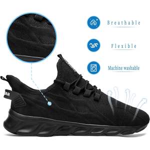Chaussures de course pour femmes GDEKLO, taille 10, noires, en mesh respirant, semelle extérieure en caoutchouc, semelle intermédiaire en EVA, décontractées, pour l'entraînement, la marche, le tennis - Product Image 6
