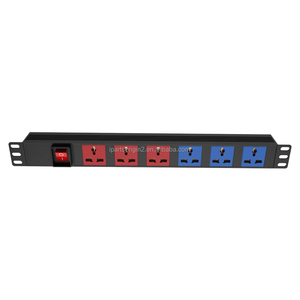 ชุดจ่ายไฟ PDU ขนาด 1U 19 นิ้ว แบบโมดูลาร์ 6 ช่อง 10A พร้อมตัวเลือกปลั๊กแบบ USA EU UK สำหรับแร็คเซิร์ฟเวอร์ - Product Image 3