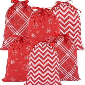 Bolsa de Almacenamiento Navideña de 7 Pulgadas con Cordón, Personalizable con Logotipo, Ecológica, de Oxford Resistente, para Organización de Regalos - Product Image 1
