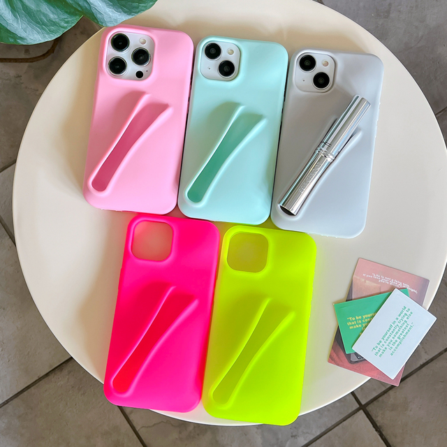 Candy Lipgloss Holder Groove Storage Silicon Soft Phone Case For IPhone 17 16 15 Pro Max 15 Plus 12 13 Pro 11 Phone Cases