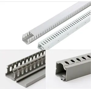 White PVC Plastic Enclosed Slot Cable Tray/Cable Duct Trunking