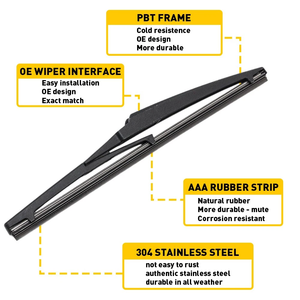 Brazo y Cuchilla de Limpiaparabrisas Trasero 98811-2K001 Compatible con KIA SOUL EV 98811-2K001 99H09-AK2K011KR - Product Image 6