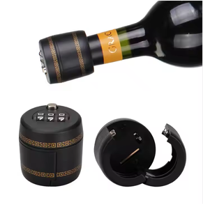 Rượu chai hiskey chai Top Stopper nhựa <span class=keywords><strong>3</strong></span> chữ số mã chai rượu vang kết hợp khóa rượu vang - Product Image 1