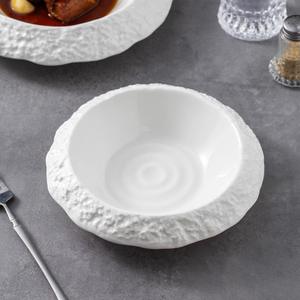 Fine Dining Rock Fashion Plaques en céramique Passe au lave-vaisselle pour fête et <span class=keywords><strong>restaurant</strong></span> Utiliser Assiette à soupe pour pâtes du chef Fournisseur fiable - Product Image 4