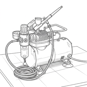 AS18K-2 Kit de Aerógrafo de Pistón de Fábrica Más Vendido con Compresor de Doble Acción, Control de Alimentación por Gravedad, Portátil <span class=keywords><strong>para</strong></span> Decoración de Uñas y Pasteles - Product Image 6