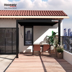 <span class=keywords><strong>Pergola</strong></span> <span class=keywords><strong>bioclimatique</strong></span> Hooeasy pour jardin extérieur, murale, 3m x 3m, 3m x 4m, à toit à lames orientables monocouche - Product Image 5