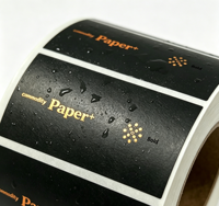 Étiquettes personnalisées en feuille d'or noir - Autocollants durables et imperméables pour flacons cosmétiques, boîtes cadeaux et emballages de marque haut de gamme