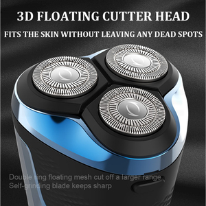 Rasoio Elettrico Rotante a Tre Lame FK-376 con Display LCD Digitale, Supporto Tedesco, Impermeabile IPX6, Senza Fili, 100 Minuti di Autonomia, 1 Anno di Garanzia - Product Image 3