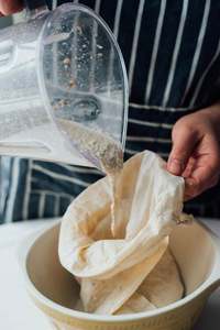 Sacs de lait de noix, sacs en étamine naturelle, 12 "x 12", paquet de 2, 100% sacs en tissu de coton non blanchi pour fromage/thé/yaourt/jus/vin - Product Image 2