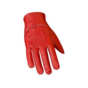 Gants de conduite en cuir rouge, design unisexe, doigts entièrement couverts, toucher doux, prise en main confortable, idéal pour la conduite et les activités de plein air - Product Image 4