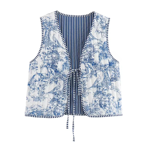 Chaleco Estilo Bohemio para Mujer, Chaleco sin Mangas con Estampado Floral, Moderno y Vintage, para la Temporada de Aire Libre - Product Image 6
