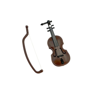 Ensemble personnalisé 3 en 1 : mini archet de violon, tabouret en bois et modèle de scène musicale pour <span class=keywords><strong>maison</strong></span> de poupée <span class=keywords><strong>à</strong></span> grain de bois simulé, pour décoration DIY, accessoire photo et fêtes - Product Image 6