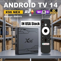 ABD'de Yerel Stoklar |   2026 Hot X96 NEX Amlogic S905Y5 Dört Çekirdekli Android 14 Akıllı TV Kutusu 4K UHD 2G 16G Çift WiFi IPTV Medya Oynatıcı